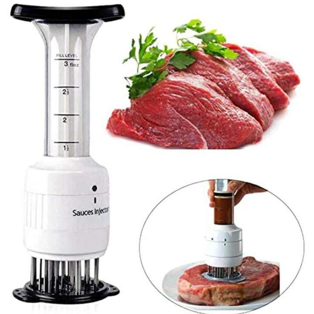 Chef Multifunctional Meat Tenderizer Needle Stainless Steel, Meat Injector Marin